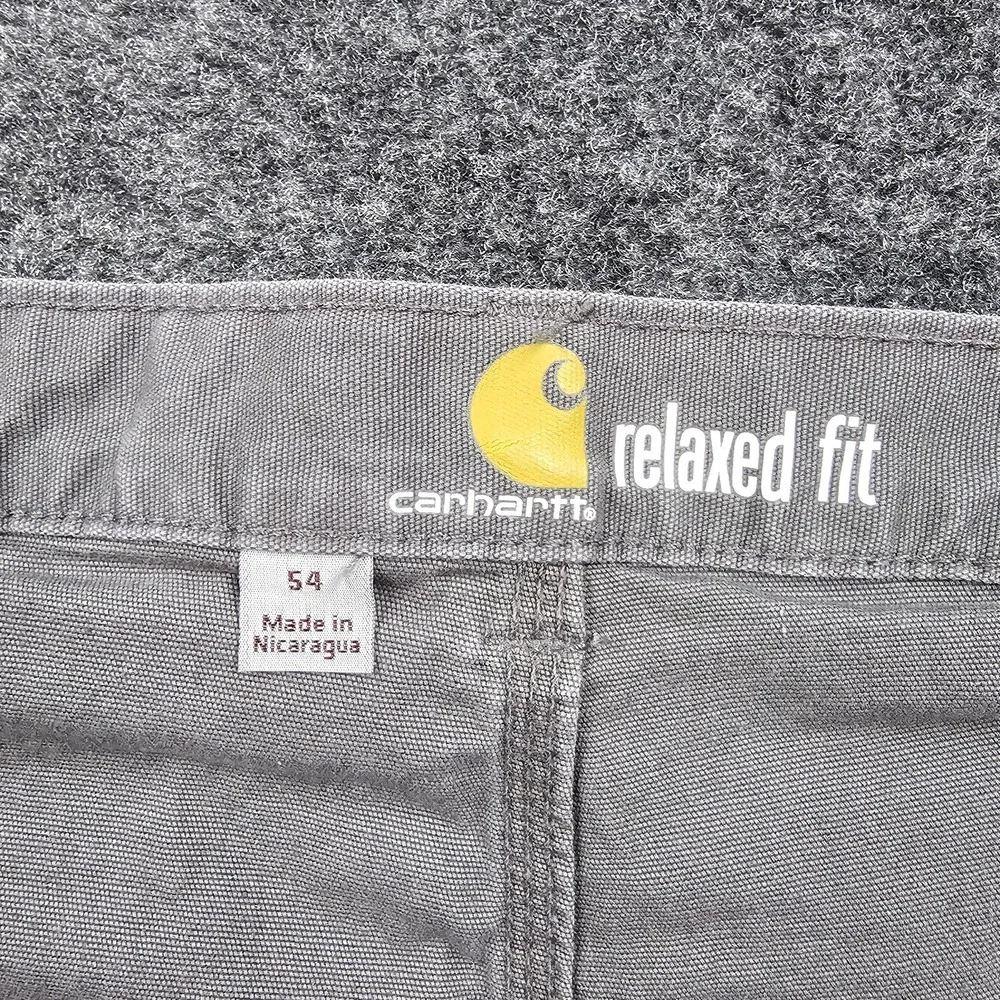 Carhartt‎ Relaxed Fit Canvas Shorts Men's 54 Gray Work Utility Stretch 102514